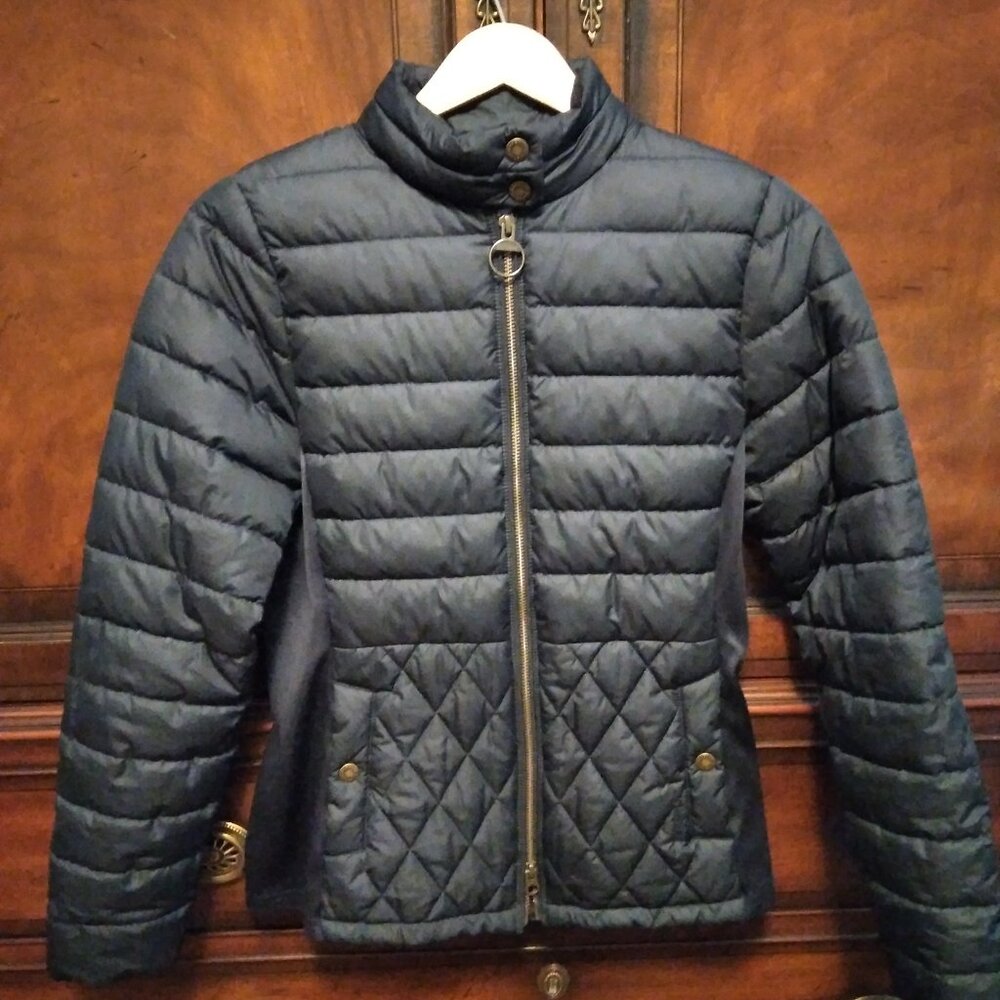 Barbour Esme Navy puffer Jacket Size US 4